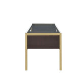 Yumia Gold & Clear Glass Desk Model 92785 By ACME Furniture